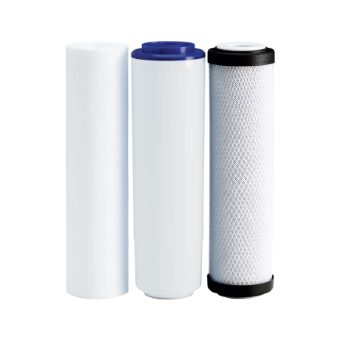 A set of Ecosoft cartridges for a triple filter