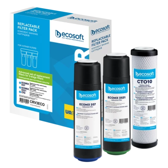 Improved Ecosoft 3-stage Filter Cartridge Kit