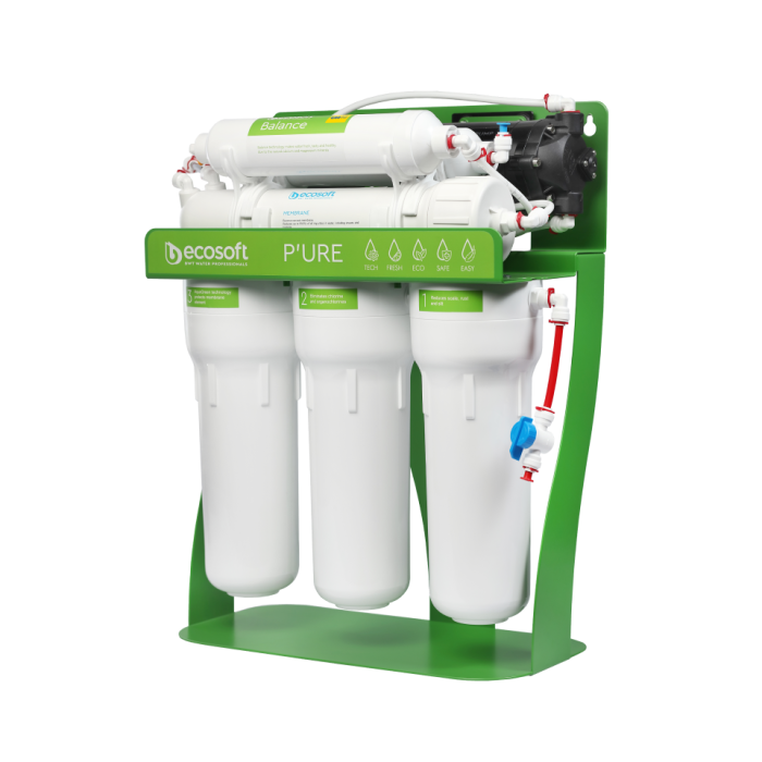 Ecosoft P'URE BALANCE reverse osmosis filter with a pump