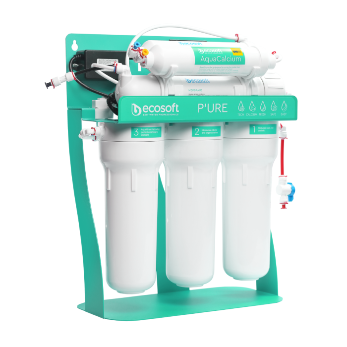 Ecosoft P'URE AquaCalcium reverse osmosis filter with a pump